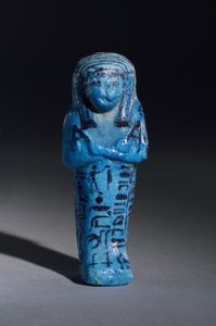 Figurilla inscrita para el sacerdote de Amón, Amenemope y Shawabti de la Tumba 148, Tebas, Reino Nuevo, c.1193-1080 a.C. (detalle)
